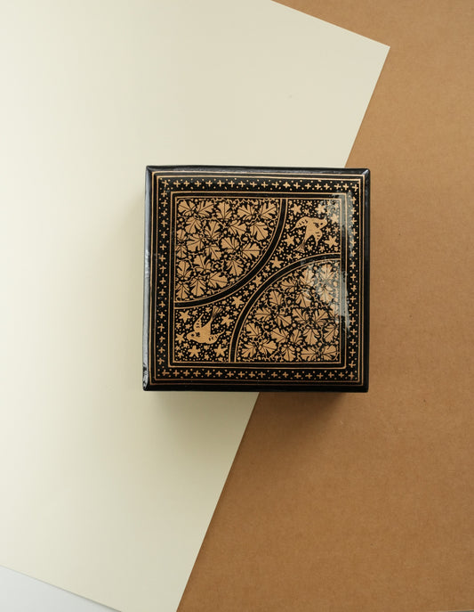Golden Noir Paper Mache Decorative Box